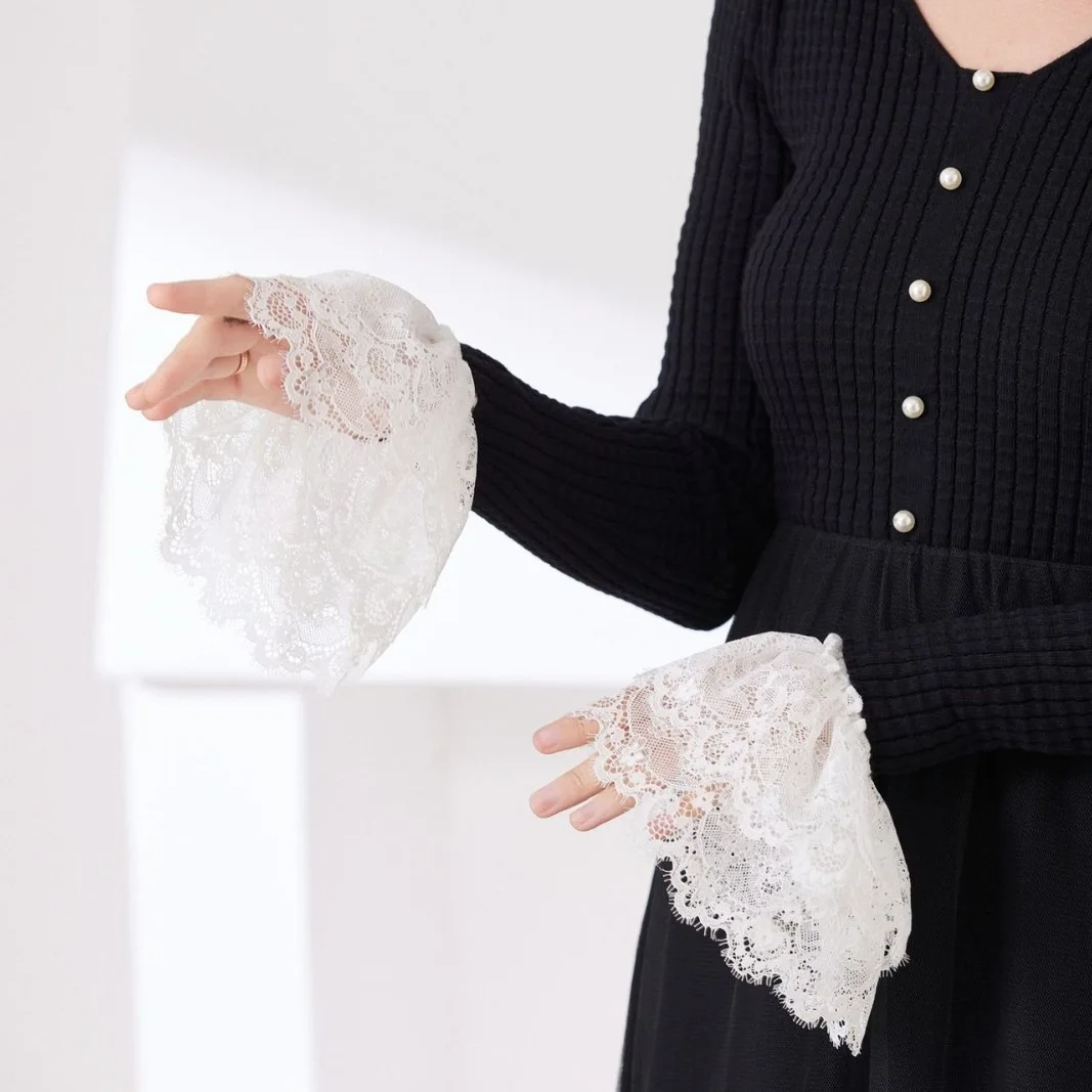 Elastic Lace Trim - 26개의 탄력 있는 짧은 소매 여성용
