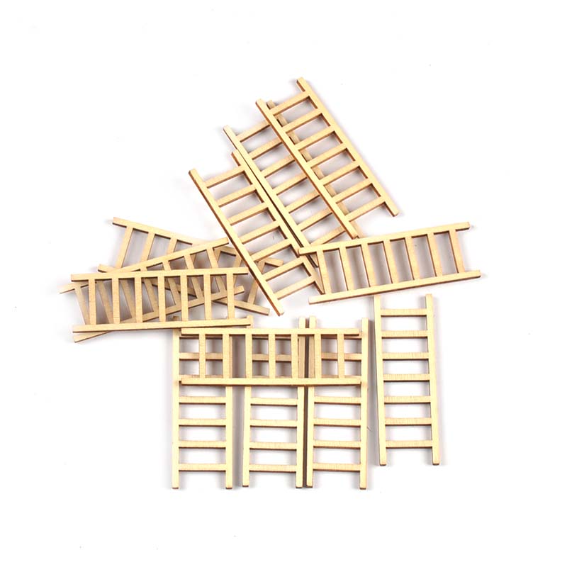 Craft Embellishments - 20 개/몫 20x60mm 자연 사다리 나무