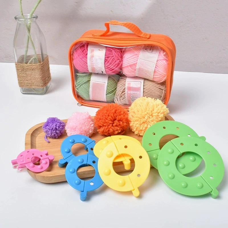 Pom Pom Maker Tool - 8PCS 4 크기 Fluff Ball Weaver
