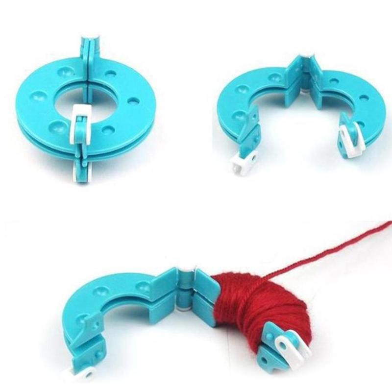 Pom Pom Maker Tool - 8Pcs 4 크기 플라스틱 폼폼 메이커