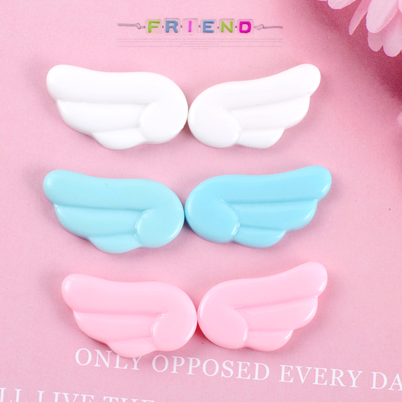 Embellishments For Scrapbooking - 귀여운 천사 날개 플랫백 레진 카보숑