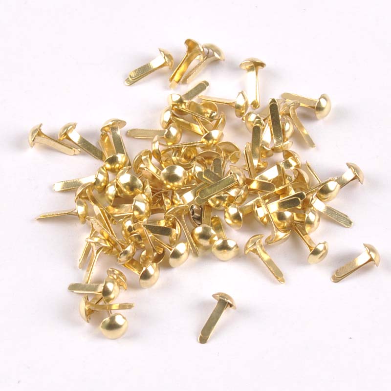 100PCs 혼합 실버/골든 라운드 브래드 스크랩북 꾸 - Embellishments For Scrapbooking 리뷰 및 가격