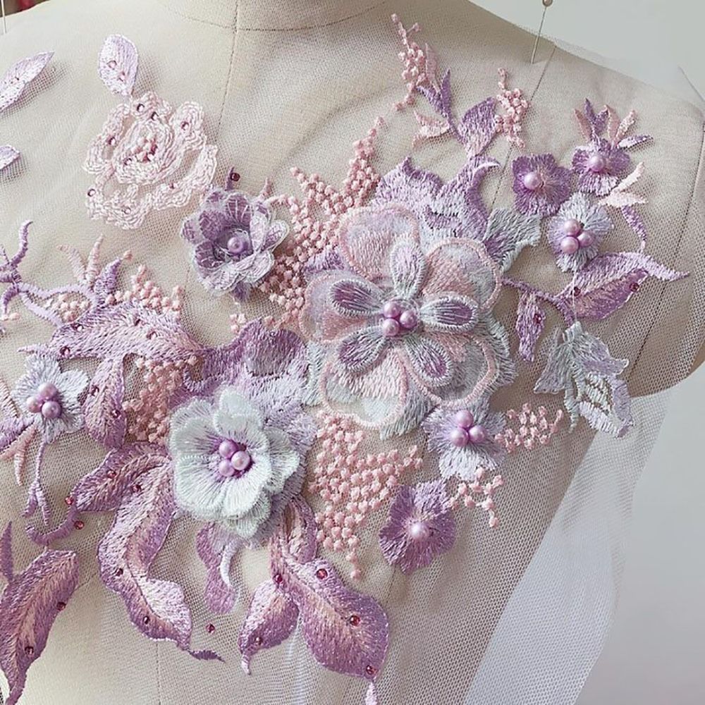 3D 꽃 페르시 레이스 직물 Applique 자수 결혼 - Embellishments For Scrapbooking 리뷰 및 가격