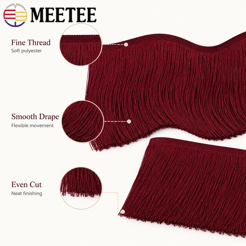 5/10야드 10-30cm 레드 태슬 프린지 트림 폴리 - Fringe Ribbon Sewing 리뷰 및 가격
