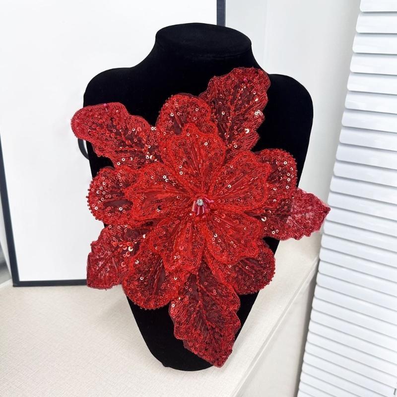 39BD 스팽글 꽃 아플리케 트림 이브닝 스커트 의류  - Applique Patch Flower 리뷰 및 가격