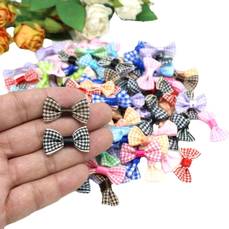 30개/세트 1.5cm*3cm 작은 새틴 리본 활 장식 - Embellishments For Scrapbooking 리뷰 및 가격