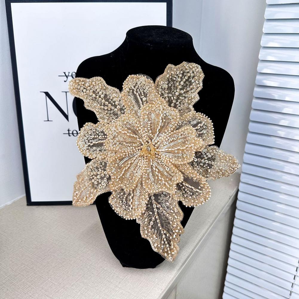 3D 꽃 코사지 아플리케 구슬과 스팽글 장식 다층 스웨 - Applique Patch Flower 리뷰 및 가격