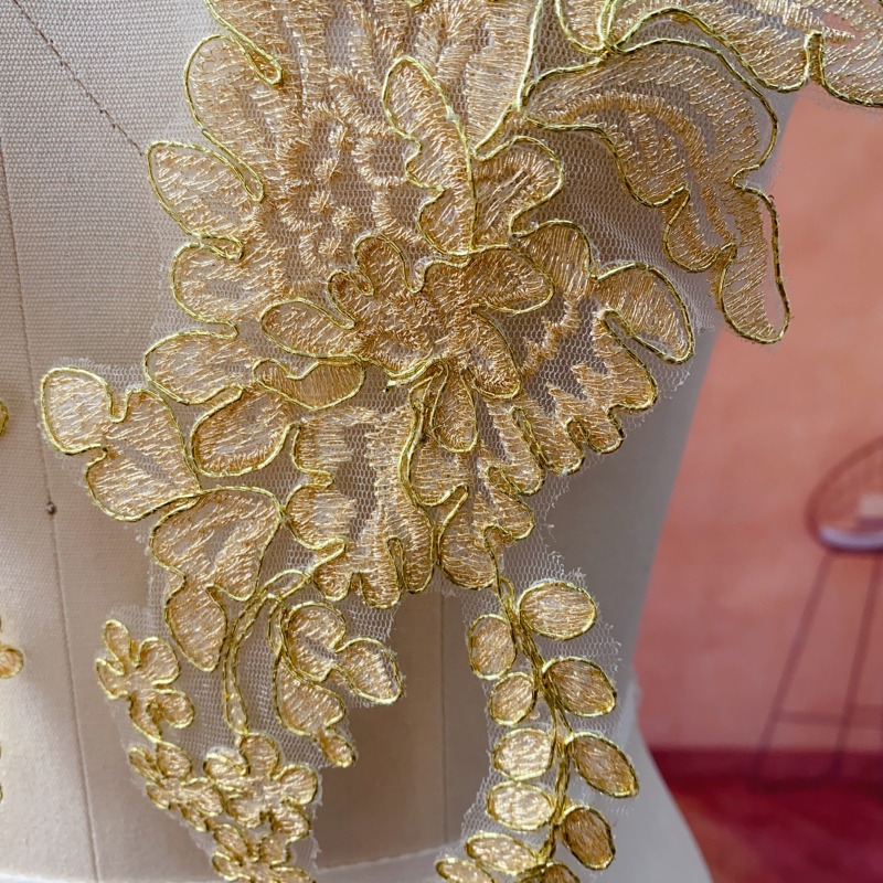 웨딩 DIY 공예 장식용 금색 레이스 트림 바느질 액세 - Craft Embellishments 리뷰 및 가격
