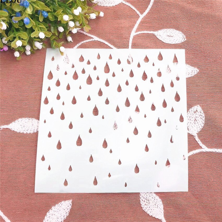 15*15 빗방울 스크랩북 스텐실 스프레이 플라스틱 금 - Embellishments For Scrapbooking 리뷰 및 가격