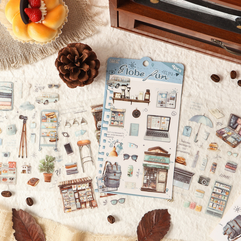 4개/팩 빈티지 데일리 아이템 라벨 스티커, 저널 장식 - Embellishments For Scrapbooking 리뷰 및 가격