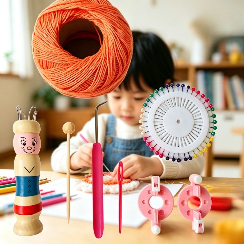 나무 인형 프랑스식 뜨개질 도구 어린이 DIY 공예 뜨 - Pom Pom Maker Tool 리뷰 및 가격