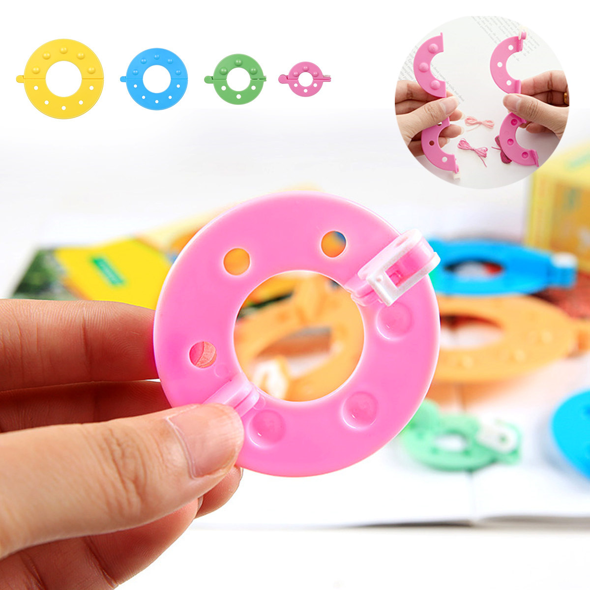 8개의 폼폼 메이커, 4가지 크기, 필수 ABS 레진  - Pom Pom Maker Tool 리뷰 및 가격
