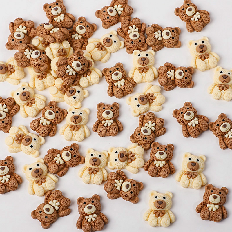 10/30/50pcs 수지 테디 베어 카보숑 플랫백 D - Embellishments For Scrapbooking 리뷰 및 가격