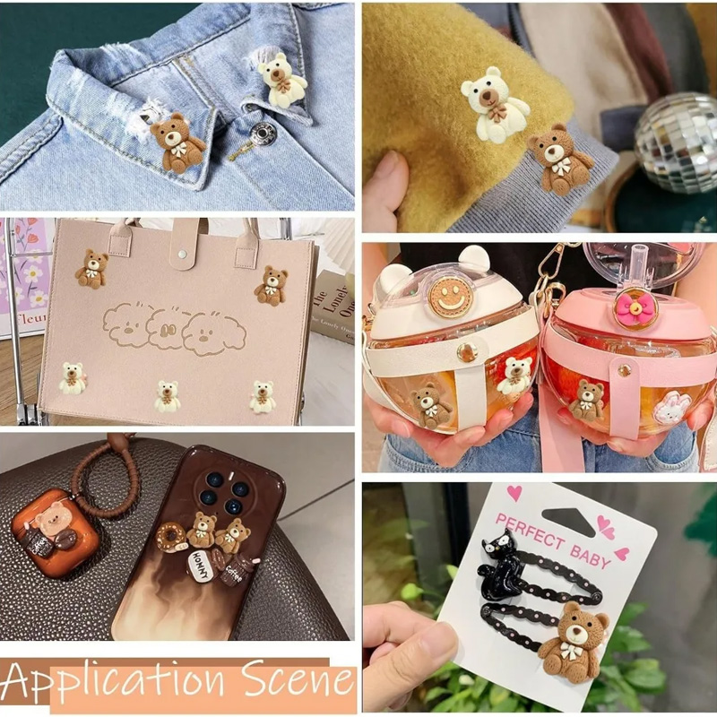 10/30/50pcs 수지 테디 베어 카보숑 플랫백 D - Embellishments For Scrapbooking 리뷰 및 가격