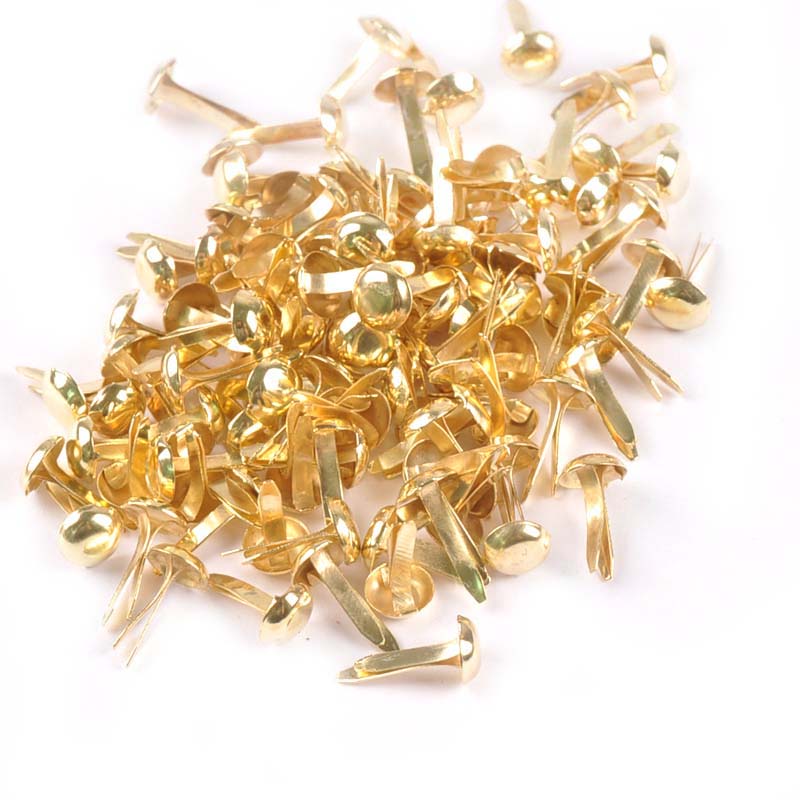 100Pcs 믹스 라운드 브래드 실버/골든 장식품 스크 - Embellishments For Scrapbooking 리뷰 및 가격