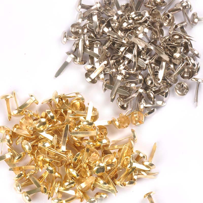 100Pcs 믹스 라운드 브래드 실버/골든 장식품 스크 - Embellishments For Scrapbooking 리뷰 및 가격